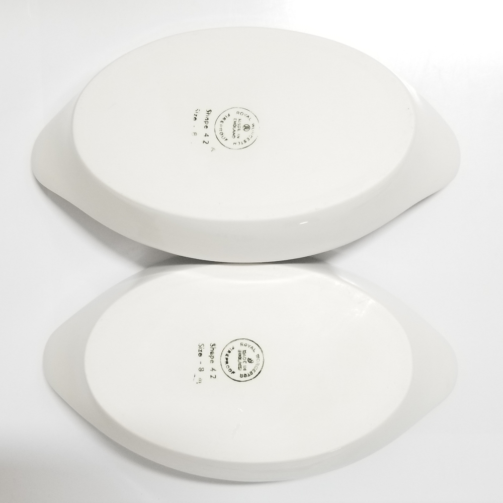 Royal Worcester Gourmet Oven China Oval Au Gratin Dishes Sz 8 Shape 42 - Picture 6 of 14